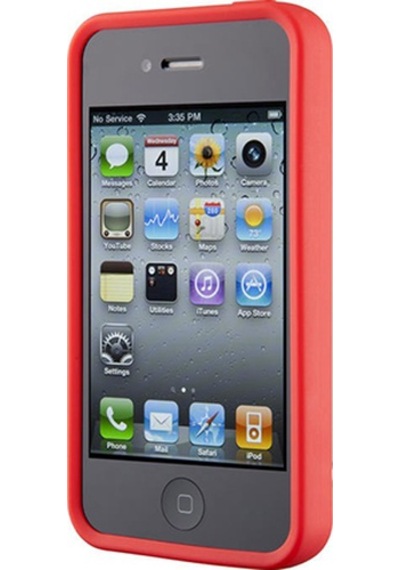 Speck Apple Uyumlu iPhone 4s/4 İle Pixelskin Hd Silikon Kılıf Kırmızı Kımırızı