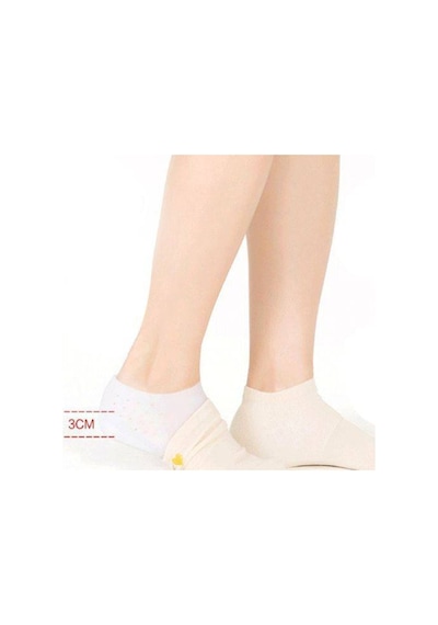 Boy Uzatıcı Topuk Yükseltici Silikon Unisex Topuk Çorabı Gizli Topuk