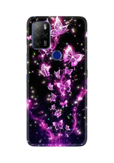 Omix X500 Kılıf Boutique Baskılı Resimli Pembe Neon Kelebekler Pcode -100