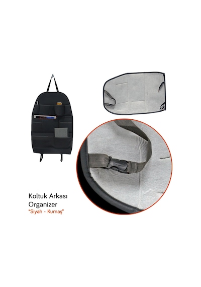 Carpi Koltuk Arkası Organizer Çanta Kumaş Siyah Br5902210