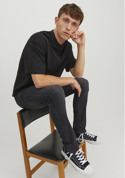 Jack & Jones Erkek Glenn 270 Slim Fit Jean 12243595 Black Denim Siyah
