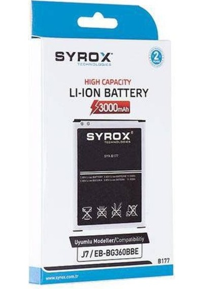 Syrox Samsung Uyumlu Galaxy J7 / J7 2015 / J700 Batarya Pil 3000 Mah
