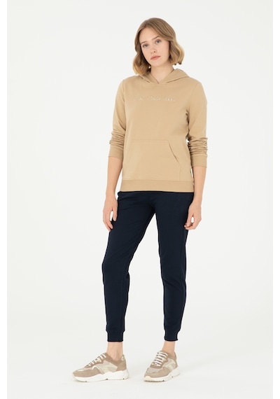 U.S. Polo Assn. Kadın Kum Kapüşonlu Sweatshirt 50296947-VR085