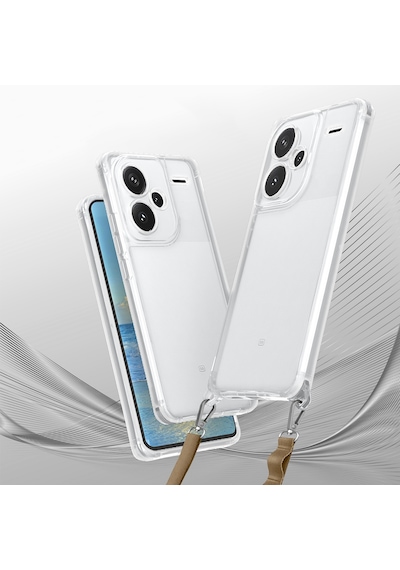 Xiaomi Redmi Note 13 Pro Plus 5g Uyumlu Kılıf Airbagli Takılabilir Askı Aparatlı Zore Snap Silikon K Şeffaf