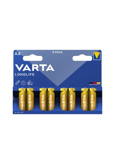 Varta Longlife Aa Kalem Alkalin Pil Paket 8'li - 6 Adet Tarı Beyaz