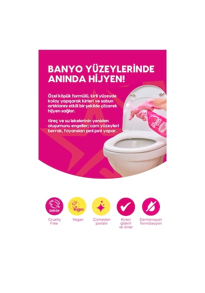 Banyo Ve Wc Derin Temizlik Seti 4'lü Banyo Köpüğü, Tuvalet Jel, Wc Köpük Ve Aktif Klozet Bloğu