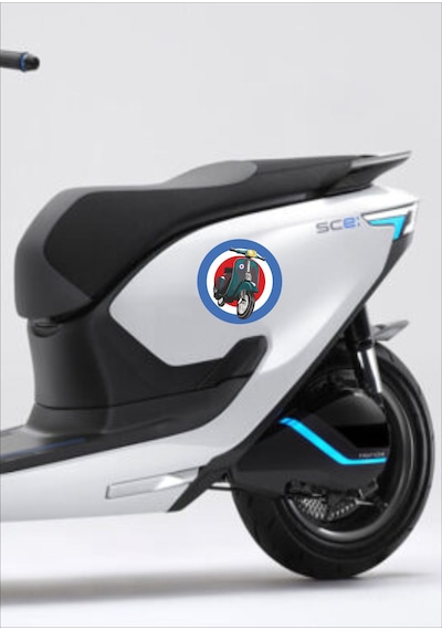 Scooter Motosiklet Sticker - Araba Oto Motosiklet Sticker - 00022 20x20 Cm