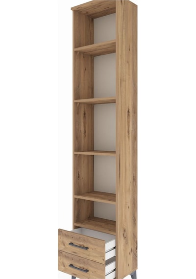 Arges Dolap 5 Raflı 2 Çekmeceli 44x30x221 Çam-çam Çam