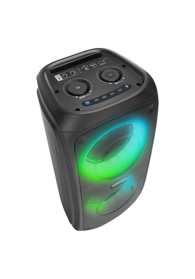 Mikado Md-11bt Siyah 20 2 40w Rgb Işıklı Kablosuz Mikrafonlu Taşınabilir Speaker Hoparlör