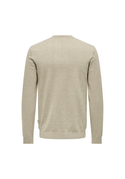 Only & Sons Onslouı Reg 12 Mel Crew Knıt Noos Erkek Bej Kazak - 22029951 Bej