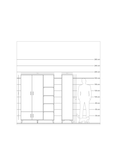 Hyperion Dolap 6 Raflı 4 Kapaklı Tek Askılı 132x44x195 Antrasit-antrasit/antrasit Antrasıt/antrasıt Hyperion Dolap 6 Raflı 4 Kapaklı Tek Askılı 132x44x195 Antrasit-antrasit/antrasit Antrasıt/antrasıt