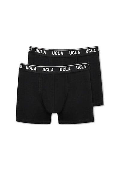 Ucla Irvıne Siyah Bel Bantlı Jakarlı Standard Fit Erkek Boxer Siyah