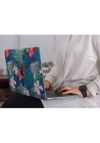 Apple Uyumlu MacBook Pro Kılıf 13 İnç Flower01 Eski Hdmı'lı Model 2012-2015 A1425 A1502 İle Yeşil