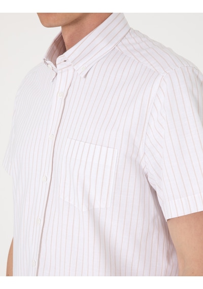 Pierre Cardin Erkek Bej Gömlek Kısa Kollu 50307082-vr011 Bej