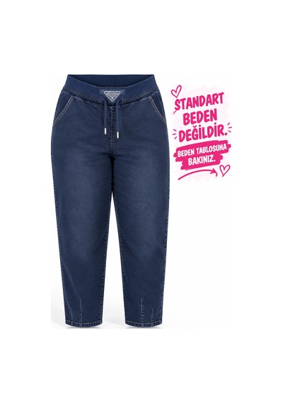 Motivation Motıvatıon Büyük Beden Kadın Yüksek Bel Geniş Lastikli Bağcıklı Cepli Pamuklu Likralı Denim Pantolon Lacivert Motivation Motıvatıon Büyük Beden Kadın Yüksek Bel Geniş Lastikli Bağcıklı Cepli Pamuklu Likralı Denim Pantolon Lacivert