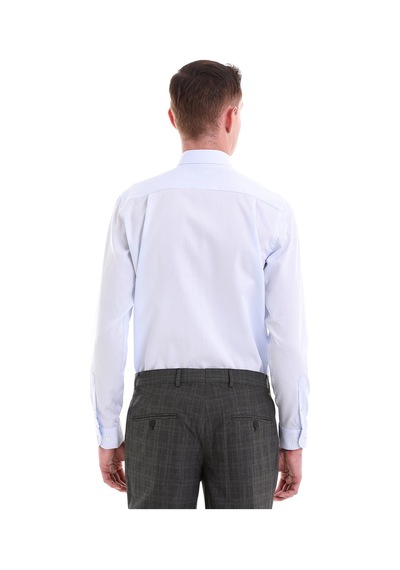 Hatemoğlu Mavi Comfort Fit Desenli 100% Pamuklu Slim Yaka Uzun Kollu Spor Mavi Hatemoğlu Mavi Comfort Fit Desenli 100% Pamuklu Slim Yaka Uzun Kollu Spor Mavi