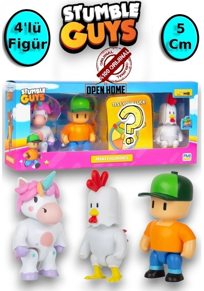 Stumble Guys 4'lü Aksiyon Figür Set - Ms Stumble He