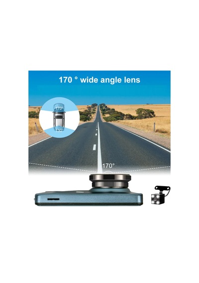 Exvol Araç İçi Yol Kayıt Kamera 4'' 1296p Fhd 1.8lens+park Kamera