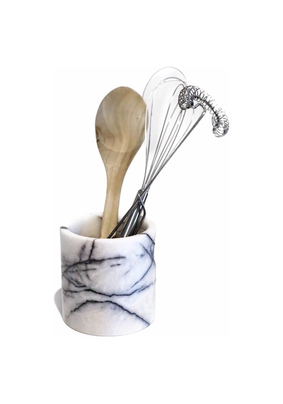 Lux ve Marble Stewie Lilac Damarlı Beyaz Mermer Kaşıklık