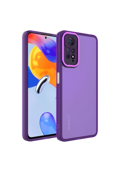 Ekılıf - Xiaomi Redmi Note 11 Pro 5g Uyumlu - Kılıf Kamera Korumalı Transparan Post Kapak - Derin Mor