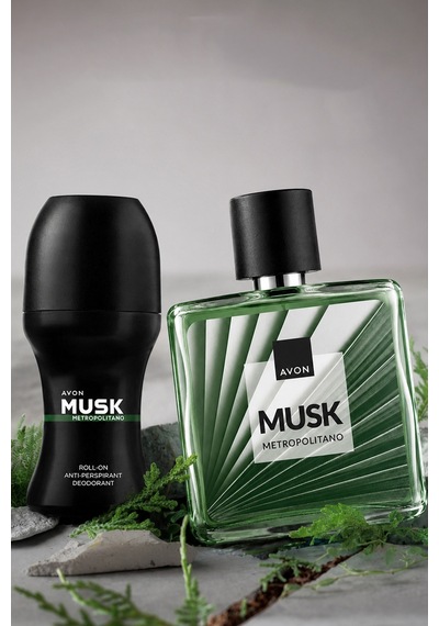 Avon Musk Metropolitano Erkek Parfüm EDT 75 ML + Musk Metropolitano Erkek Roll-On Deodorant 50 ML Avon Musk Metropolitano Erkek Parfüm EDT 75 ML + Musk Metropolitano Erkek Roll-On Deodorant 50 ML