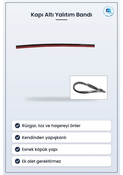 Kapı Altı Yalıtım Bandı Kendinden Yapışkanlı Esnek Köpük Rüzgar T 5 M