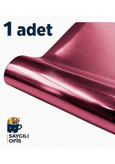 Saygılıofis Aynalı Metalik Fon Kartonu 50x70cm Pembe