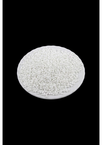 3 Mm Süt Beyaz 08 Kum Boncuk 100 Gr 6000 Adet
