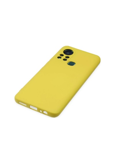 İnfinix Hot 11s Kılıf Nano İçi Kadife Silikon - Sarı 0.2M-Çok Renkli