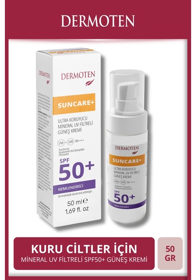 Kuru Ciltler İçin Güneş Kremi Suncare+ Spf 50+ Faktör Nemlendirici Güneş Kremi 50ml
