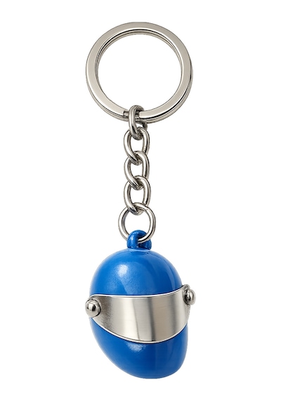 Mavi Kask Figürlü Anahtarlık Unisex Metal Anahtarlık