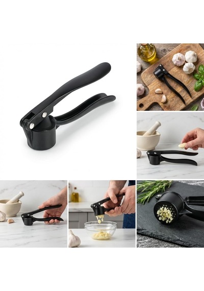 Deconox Paslanmaz Metal Döküm Sarımsak Ezici Ve Presi Ergonomik Saplı Profesyonel Sarımsak Kırıcı, Kolay Tem Diğer