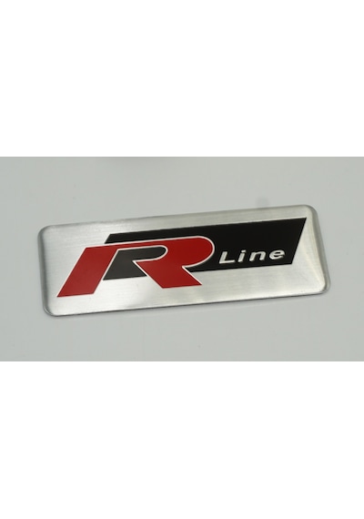 Vw Volkswagen R Line Krom Metal Body Plaka 3M 3D Logo Amblem