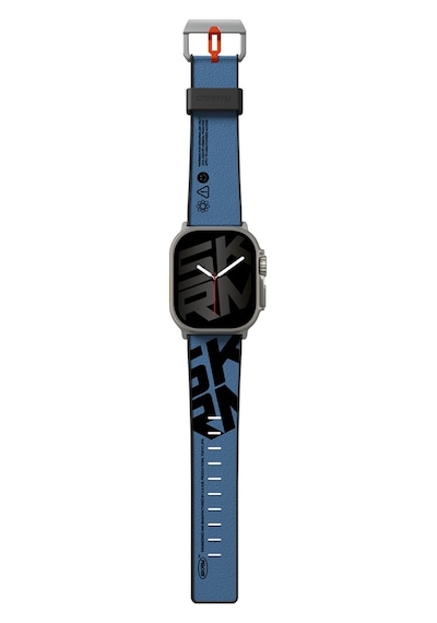 Watch 44mm Uyumlu Kordon Skinarma Spunk Serisi Pu Deri Strap Kayış Mavi