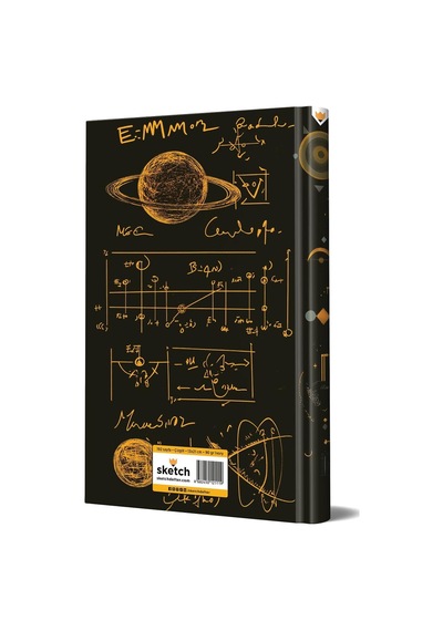 Albert Einstein Tasarımlı Çizgili Not Defteri 13x21 Cm Sert Kapak 192 Sayfa