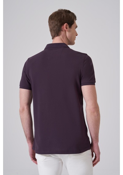 Morven Erkek Mürdüm Basic Polo Yaka Dynamic Fit T-shirt 26yc018007370 Mürdüm