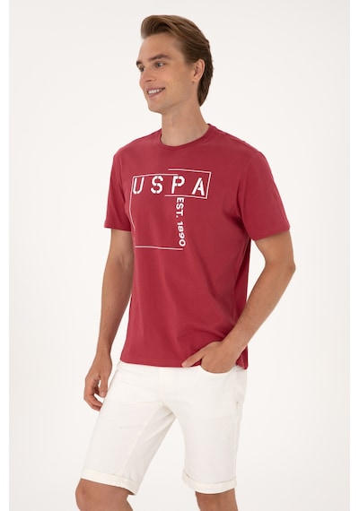 U.S. Polo Assn. Erkek Regular Fit Vişne Bisiklet Yaka Tişört 50306908-VR223