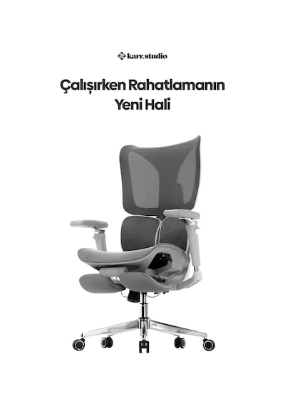 Okawa Titreşimli Masaj Destekli Ergonomik Çalışma Koltuğu - Gri