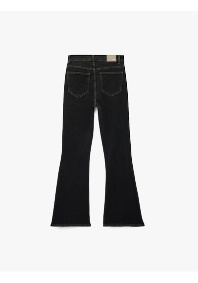 Koton Pamuklu İspanyol Paça Dar Kalıp Yüksek Bel Denim Pantolon - Flare Jeans Antrasit 6sal40187md Antrasit Koton Pamuklu İspanyol Paça Dar Kalıp Yüksek Bel Denim Pantolon - Flare Jeans Antrasit 6sal40187md Antrasit