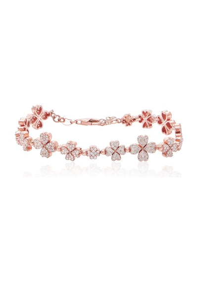 Cosar Silver 925 Ayar Taşlı Çiçek Bileklik Rose