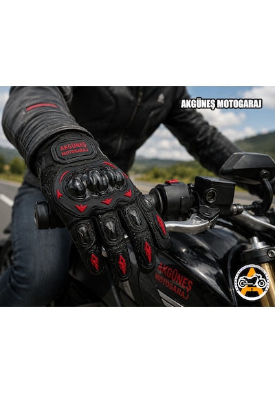 Akgüneş Motogaraj Yasaya Uygun Motosiklet Eldiveni Yazlık Etiket Mevcut