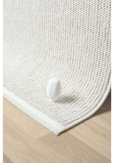 Mariesse Home Naturel Bukleli Yumuşak Dokulu Beyaz Bej Iskandinav Koridor Kesme Yolluk Dokuma Halı