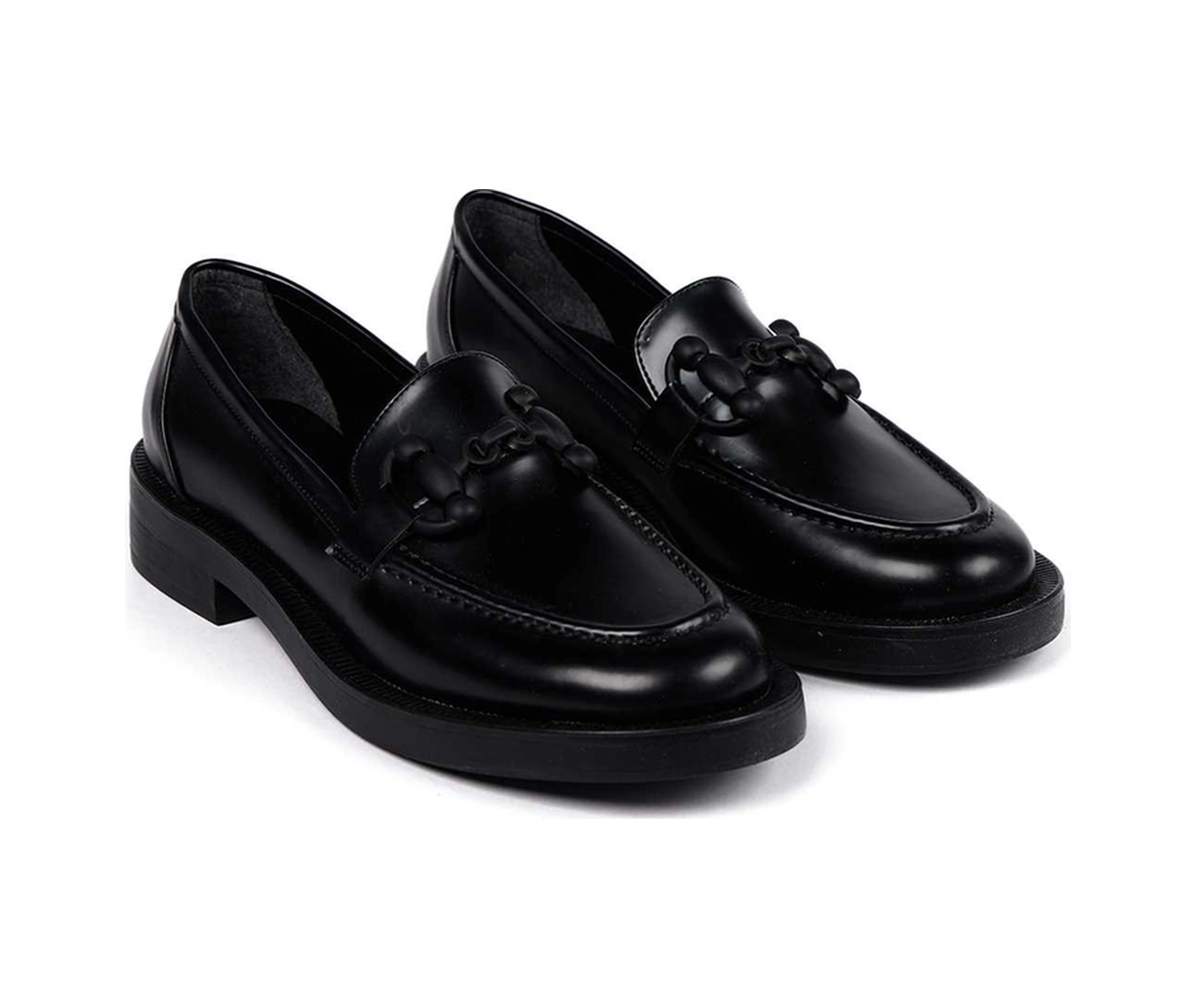 Bestello Tokalı Termoplastik Loafer 281-128 Kadın Ayakkabı Siyah