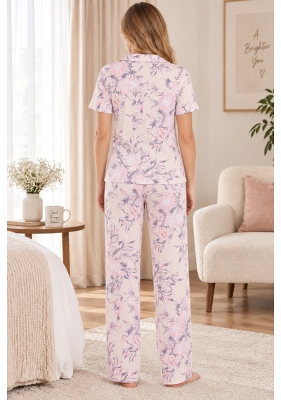 Lılac Kadın %100 Viskon Pudra Pembe Çiçek Desenli Gömlek Yaka Pijama Takımı Pudra Pembe Pudra Pembe Lılac Kadın %100 Viskon Pudra Pembe Çiçek Desenli Gömlek Yaka Pijama Takımı Pudra Pembe Pudra Pembe
