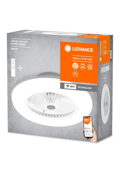 Ledvance Smart Led Fanlı Tavan Armatürü Beyaz Gri