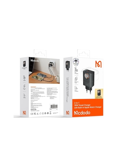 Mcdodo Ch-3700 30w 2in1 Kablosuz Apple Uyumlu iOS Watch Ve Şarj Adaptörü