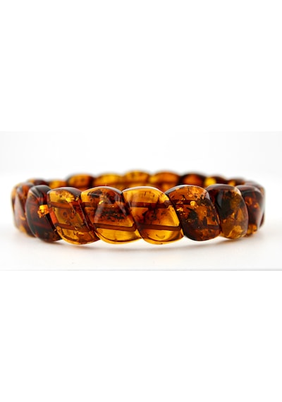 Kehribar Bileklik Fosilli Roleks Özel Tasarım Ambergold Blk23-43 Çok Renkli