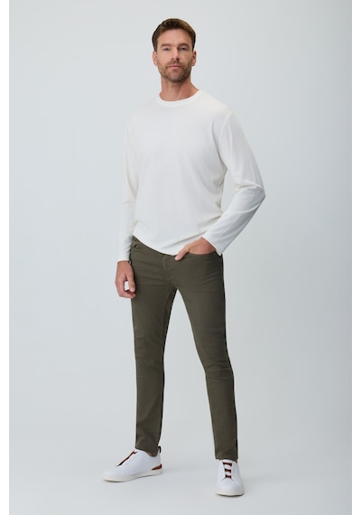 Morven Erkek Ekru Bisiklet Yaka Rayon Sweatshirt 27ks063001454 Ekru