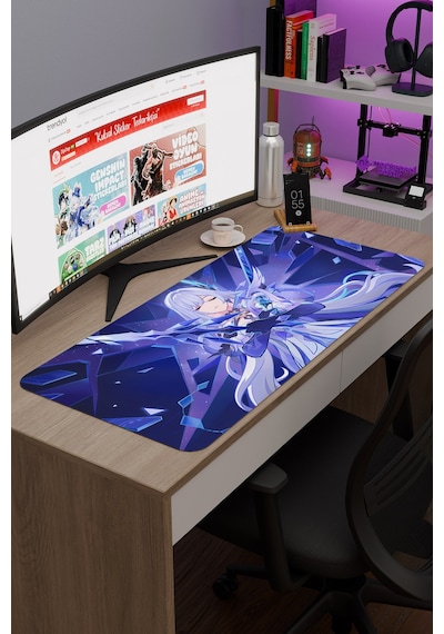 Skirk Genshin Impact Anime Gacha V1 - 90x40 Xxl Gaming Mouse Pad Fare Altlığı