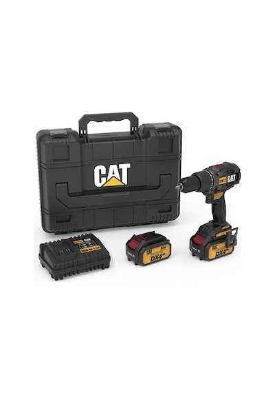 Cat Dx12.2 18volt/4.0ah Li-ion Çift Akülü Kömürsüz Profesyonel Şarjlı Darbeli Matkap